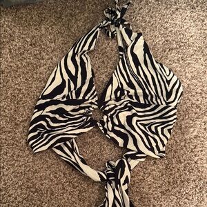 Halter Zebra Top